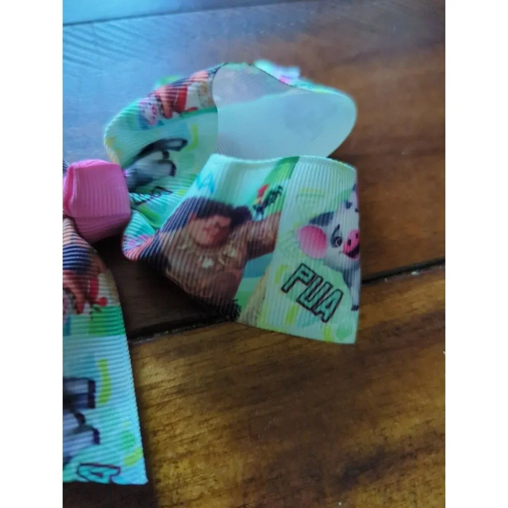 Hair Bow Moana Maui Pua Handmade